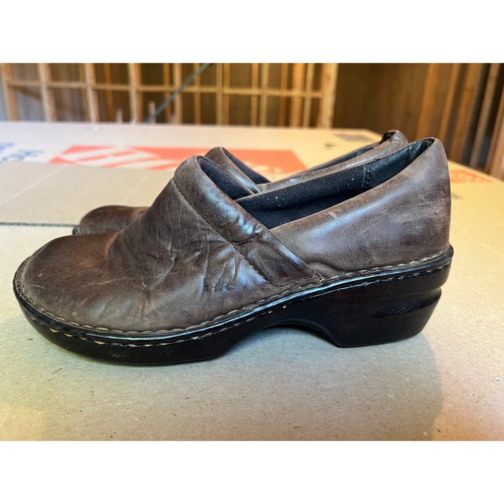 Born B.O.C. Peggy Bronze Clogs dark brown leather 8M